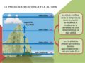 Relación entre presión atmosférica y altura